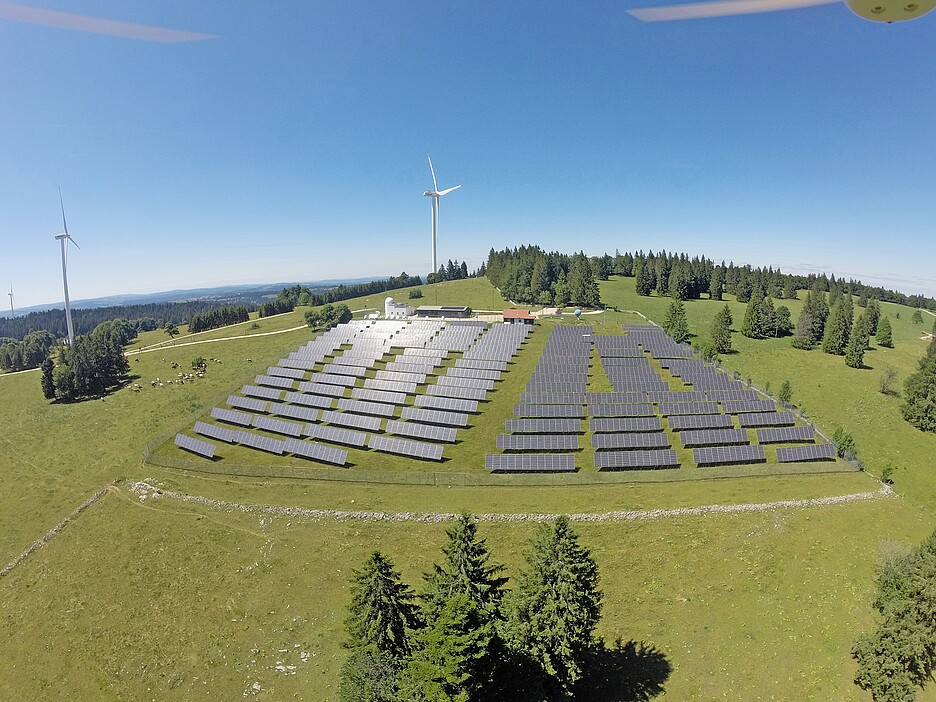 Solaranlage im Berner Jura.