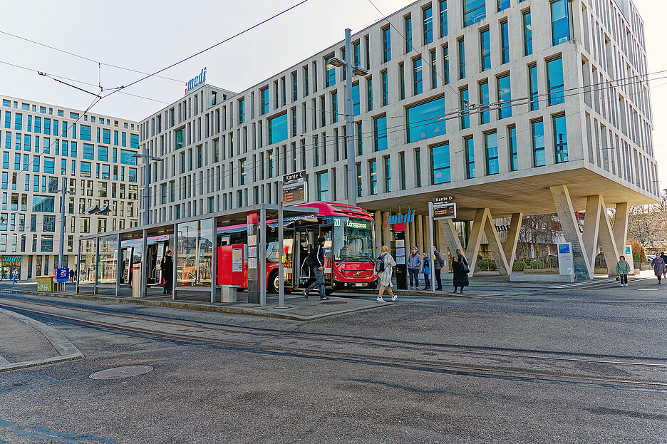 Der Bahnhof Wankdorf in Bern: ein gutes Beispiel für eine Verkehrsdrehscheibe.